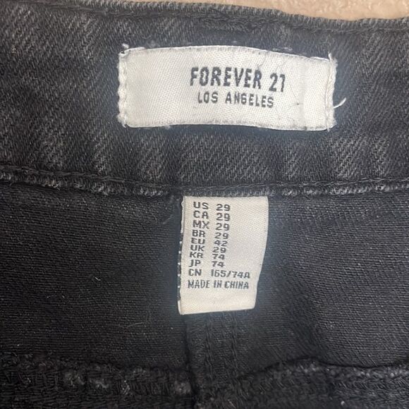 Forever 21 black denim skirt size 29 - Picture 5 of 6